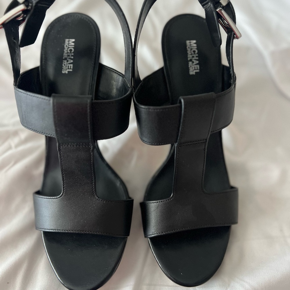 Michael Kors Black Chunky Heel Sandals